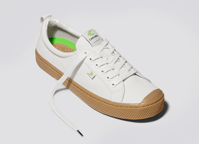 OCA Low Gum Off-White Canvas Sneaker Women - Veneka-Sustainable-Ethical-Footwear-Cariuma Drop Ship