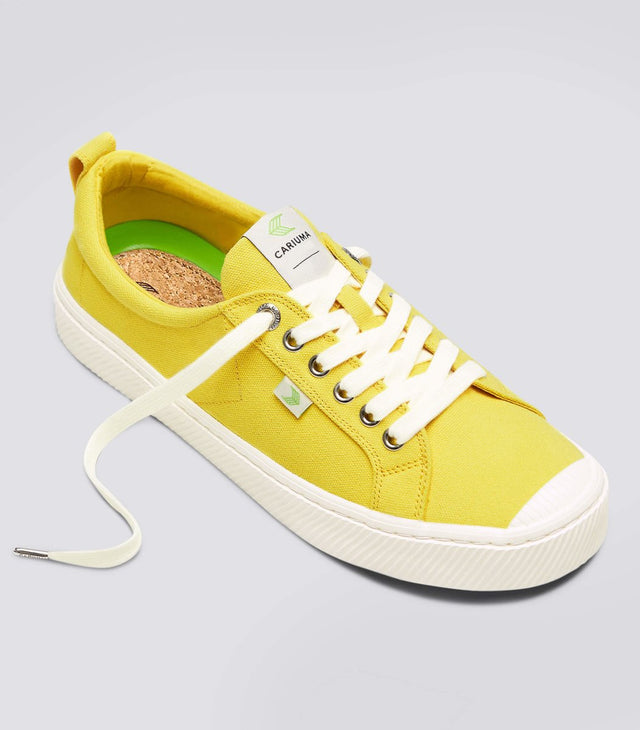 OCA Low Yellow Canvas Sneaker Women - Veneka-Sustainable-Ethical-Footwear-Cariuma Drop Ship