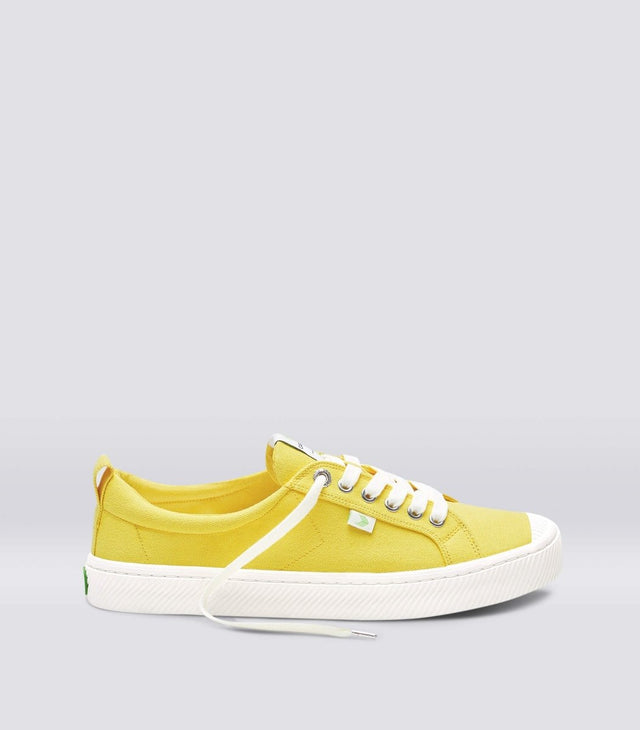 OCA Low Yellow Canvas Sneaker Women - Veneka-Sustainable-Ethical-Footwear-Cariuma Drop Ship