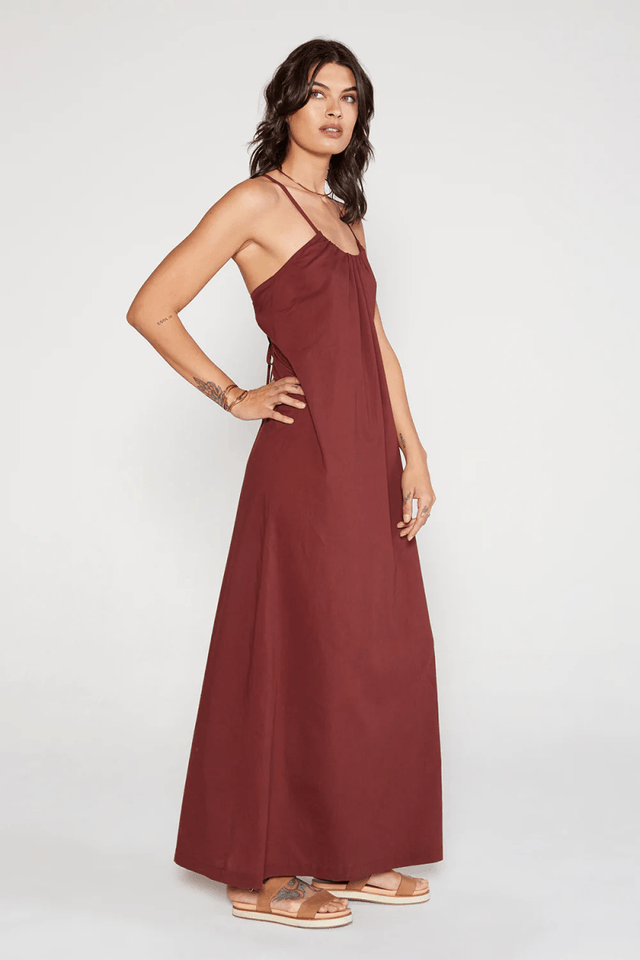 Olivia Halter Maxi in Rum Raisin Veneka Olivia Halter Maxi in Rum Raisin Veneka