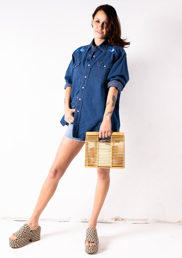 Origami Jean Shirt "Prism Collection" - Veneka-Sustainable-Ethical-Tops-Montie and Joie Drop Ship