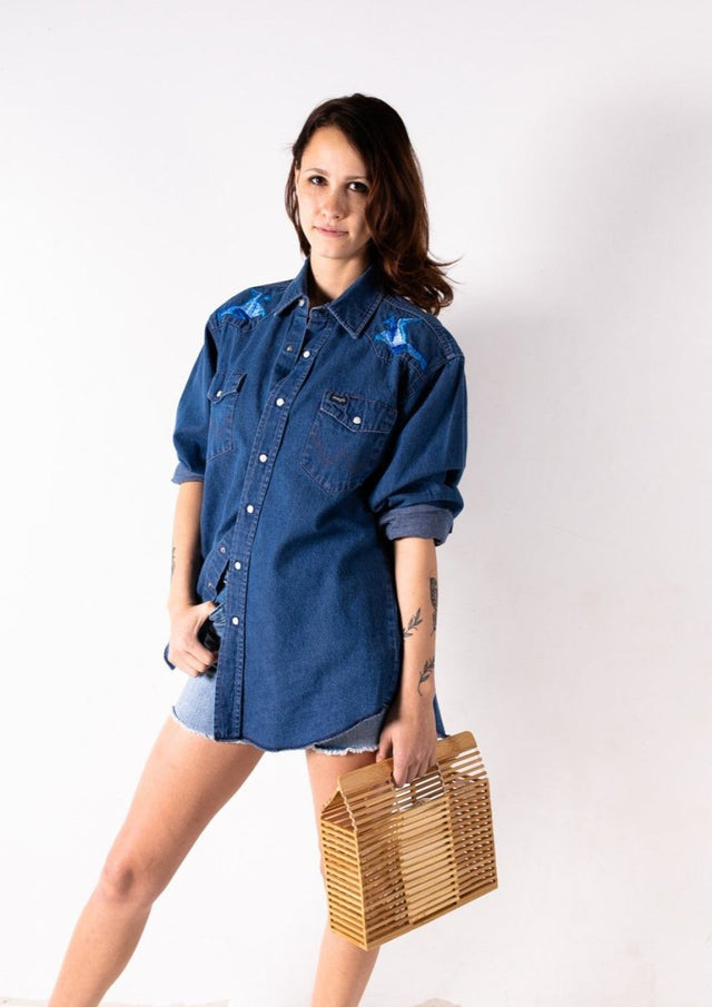 Origami Jean Shirt "Prism Collection" - Veneka-Sustainable-Ethical-Tops-Montie and Joie Drop Ship