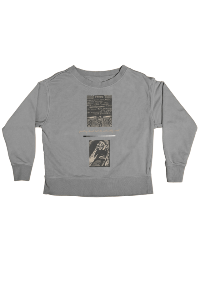Poetry Unisex Sweatshirt in Grey - Veneka-Sustainable-Ethical-Tops-J&R Artisan Fashion Drop Ship