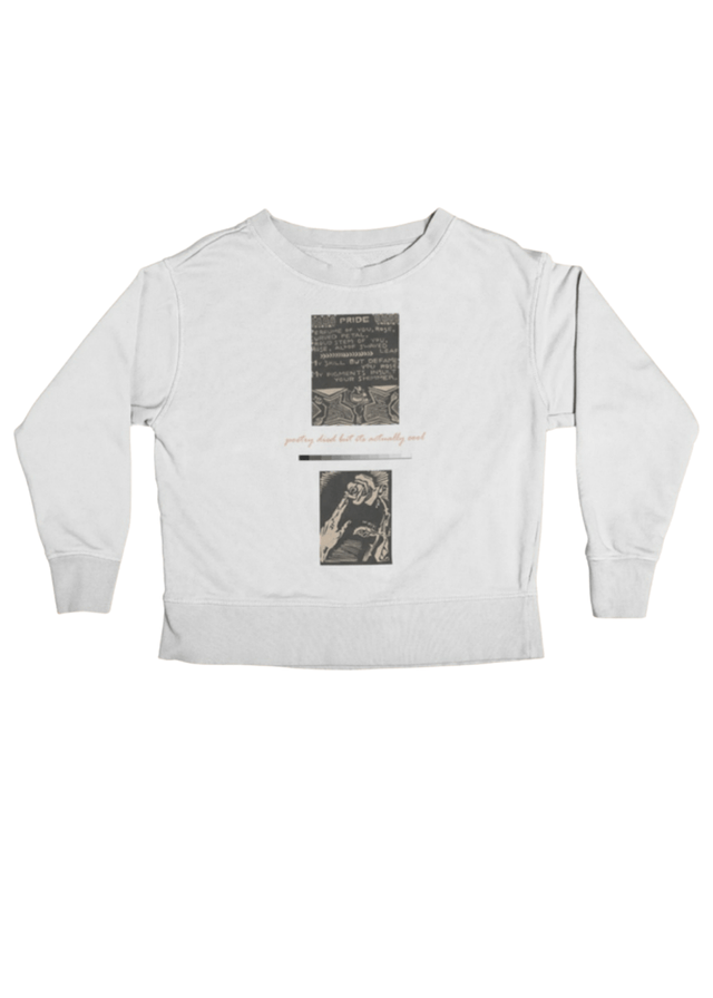 Poetry Unisex Sweatshirt in White - Veneka-Sustainable-Ethical-Tops-J&R Artisan Fashion Drop Ship