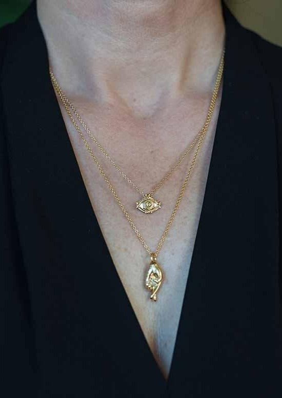 Protection Necklace in Gold - Veneka-Sustainable-Ethical-Jewelry-Astor & Orion Drop Ship