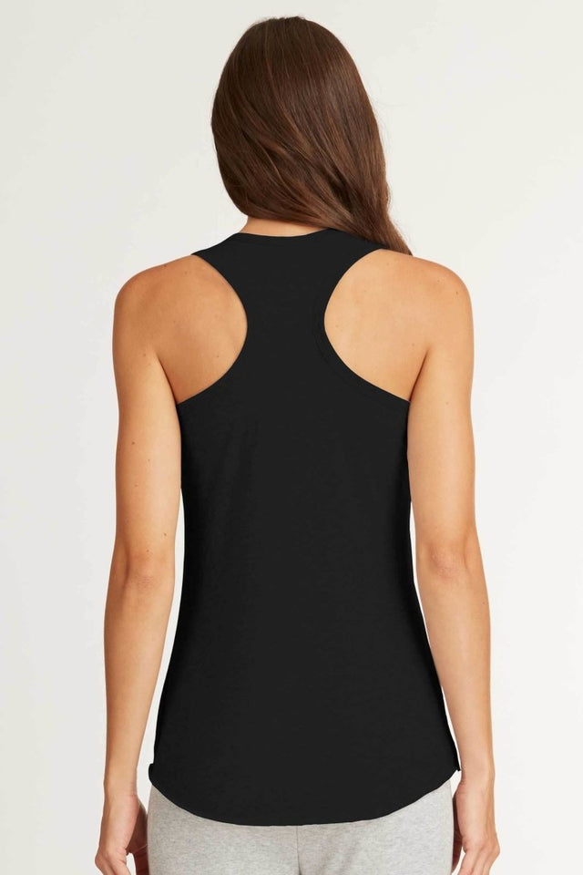 Racer Back Tank in Black - Veneka-Sustainable-Ethical-Tops-Indigenous Drop Ship