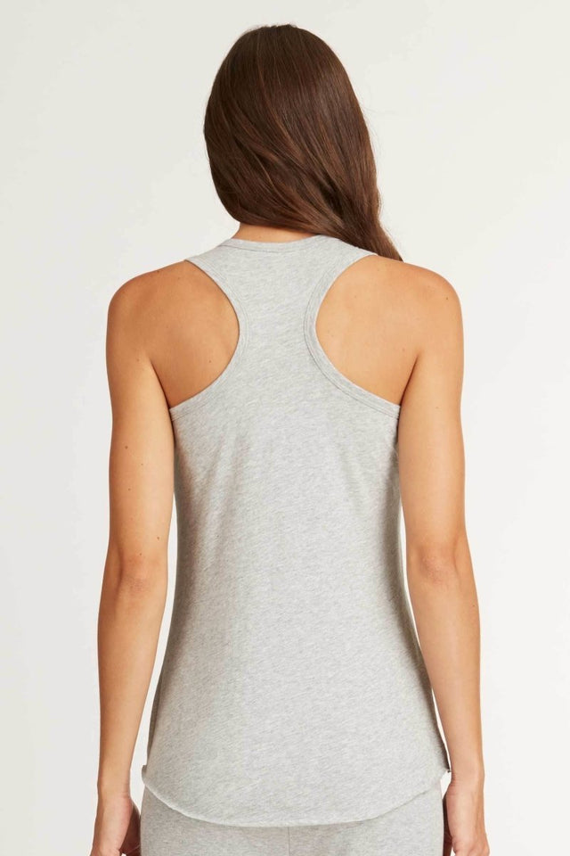 Racer Back Tank in Silver - Veneka-Sustainable-Ethical-Tops-Indigenous Drop Ship