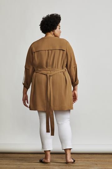 Riverside Jacket in Camel - Veneka-Sustainable-Ethical-Jackets-Hours Drop Ship