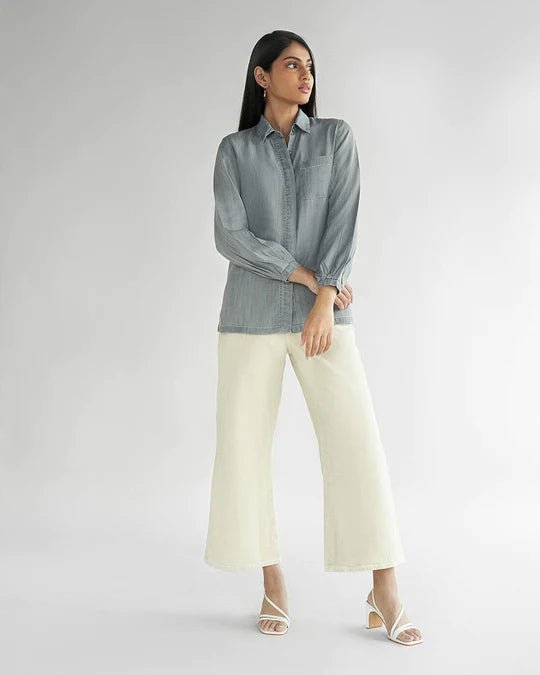 Shades Of Everyday Top in Stone Grey - Veneka-Sustainable-Ethical-Jackets-Reistor Drop Ship