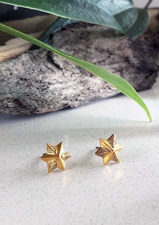 Star Stud Earrings in 18k Gold - Veneka-Sustainable-Ethical-Jewelry-Astor & Orion Drop Ship