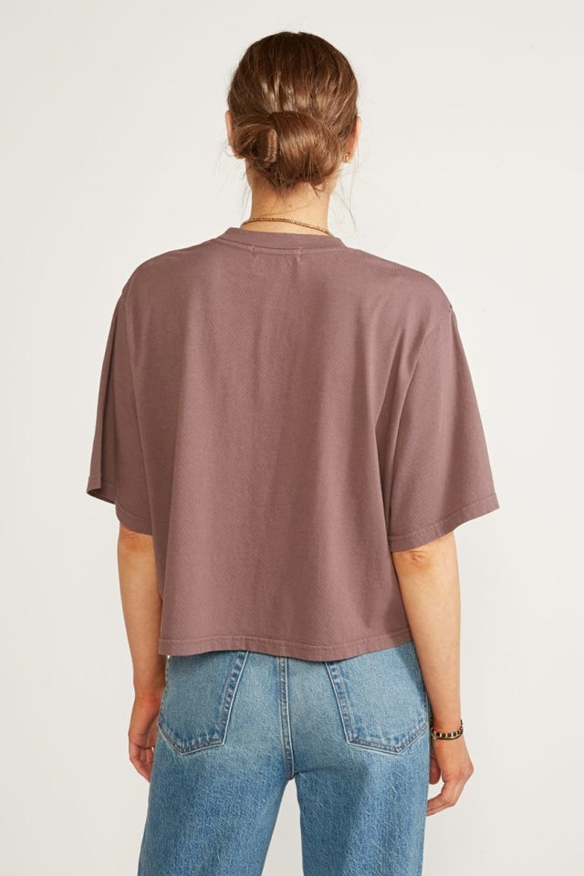 Sylvie Relaxed Tee - Peppercorn - Veneka-Sustainable-Ethical-Tops-Etica Denim Drop Ship