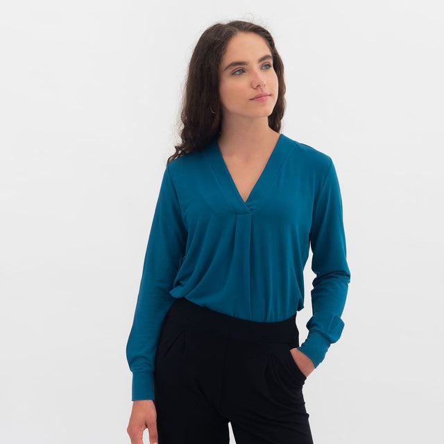 The Comfy Dress Shirt in Navy Blue - Veneka-Sustainable-Ethical-Tops-Encircled Drop Ship
