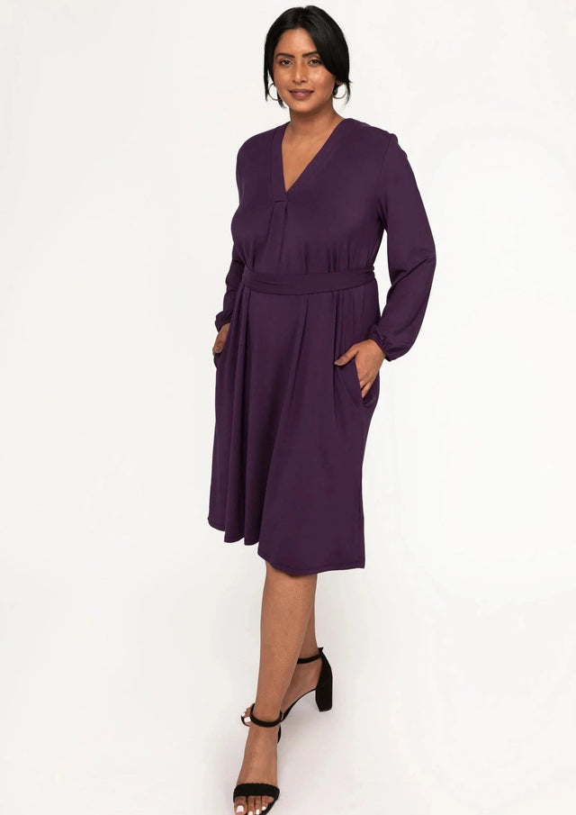 Plum purple top dress shirt