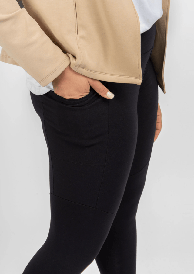 The Dressy Leggings in Graphite - Veneka-Sustainable-Ethical-Bottoms-Encircled Drop Ship