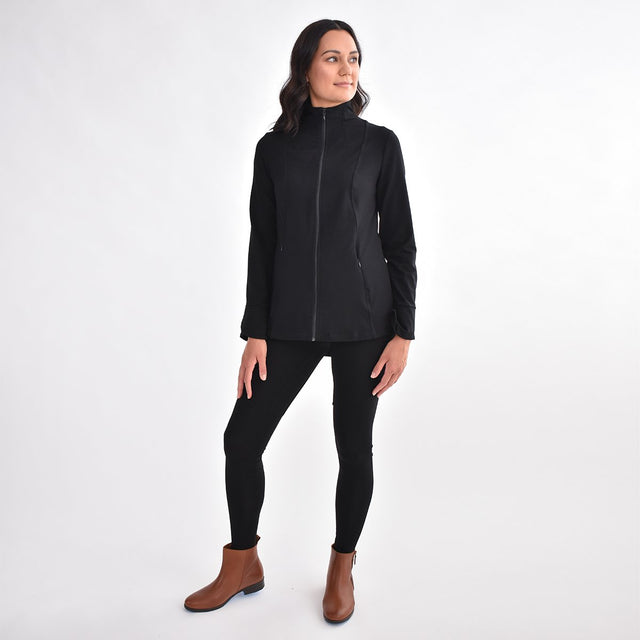 The Dressy Track Jacket in Black - Final Sale - Veneka-Sustainable-Ethical-Jackets-Encircled Drop Ship