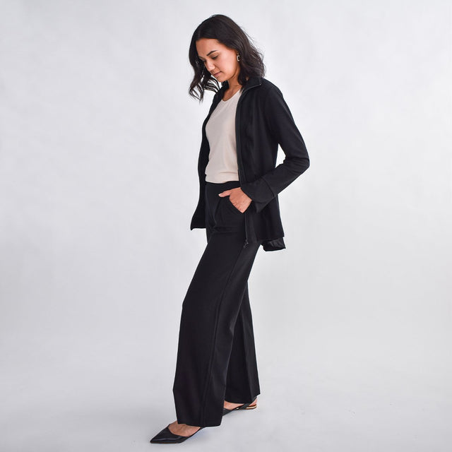 The Dressy Track Jacket in Black - Final Sale - Veneka-Sustainable-Ethical-Jackets-Encircled Drop Ship