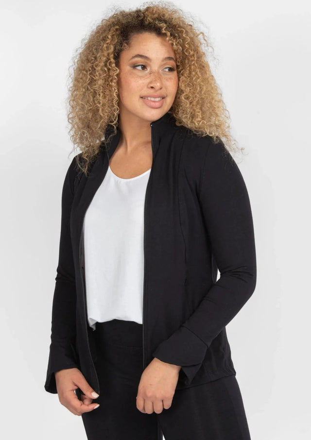 The Dressy Track Jacket in Graphite - Final Sale - Veneka-Sustainable-Ethical-Jackets-Encircled Drop Ship