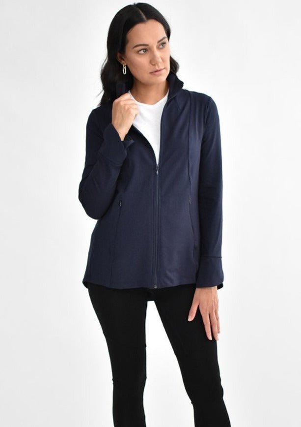 The Dressy Track Jacket in Navy Blue - Final Sale - Veneka-Sustainable-Ethical-Jackets-Encircled Drop Ship