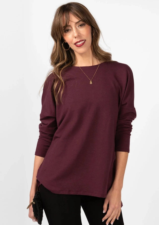 The Dressy Tunic in Deep Berry Veneka