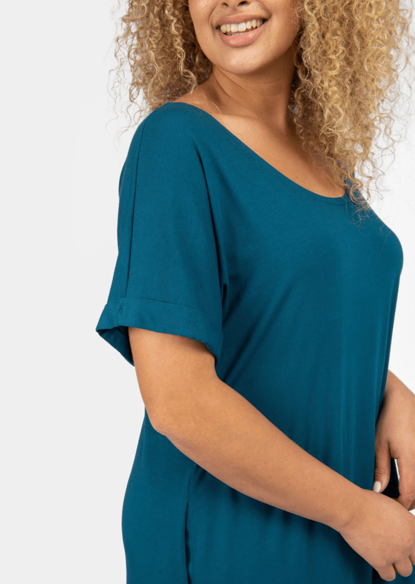 The Everyday T-Shirt Dress in Saphire Blue - Final Sale – Veneka