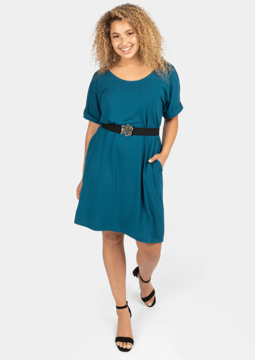 The Everyday T-Shirt Dress in Saphire Blue - Final Sale – Veneka