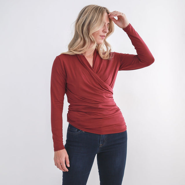 The Everyday Twist Top in Black Modal - Veneka-Sustainable-Ethical-Tops-Encircled Drop Ship