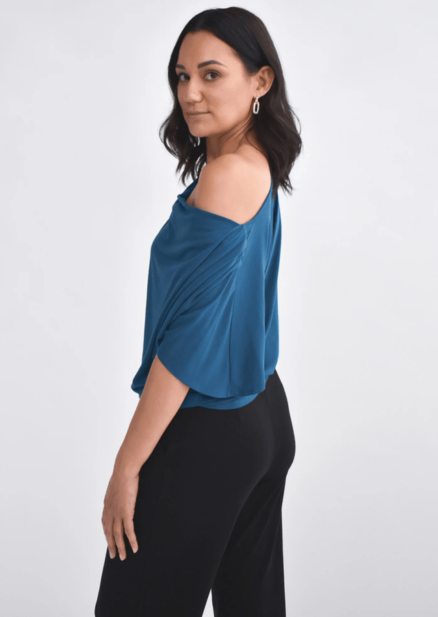 The Evolve Top in Bright Magenta Tencel - Veneka-Sustainable-Ethical-Tops-Encircled Drop Ship