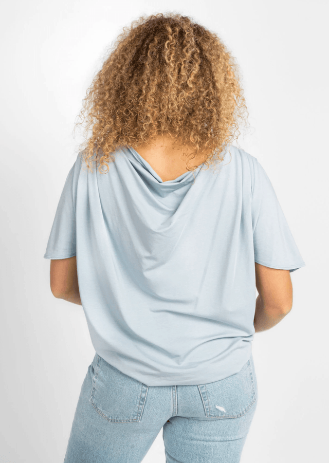 The Evolve Top in Deep Teal Tencel - Veneka-Sustainable-Ethical-Tops-Encircled Drop Ship