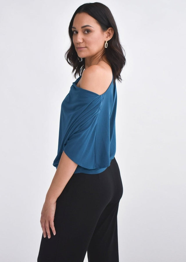 The Evolve Top in Sapphire Modal - Veneka-Sustainable-Ethical-Tops-Encircled Drop Ship