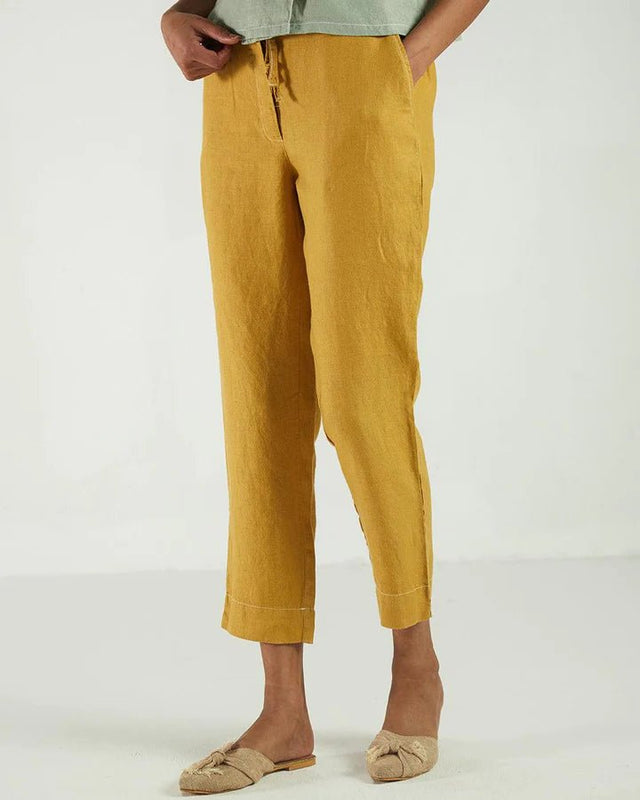 The Goes With Everything Pant in Tuscan Sun - Veneka-Sustainable-Ethical-Bottoms-Reistor Drop Ship