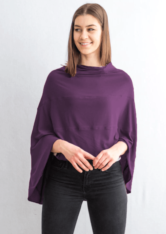 The Renew Shawl in Plum Purple - Veneka-Sustainable-Ethical-Tops-Encircled Drop Ship