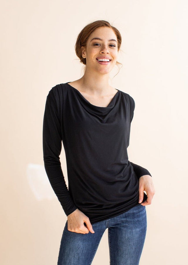 The Revolve Dress / Top in Black - Final Sale - Veneka-Sustainable-Ethical-Dresses-Encircled Drop Ship