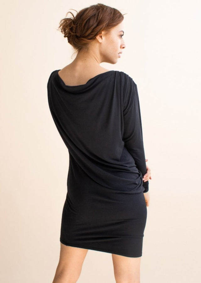 The Revolve Dress / Top in Black - Final Sale - Veneka-Sustainable-Ethical-Dresses-Encircled Drop Ship
