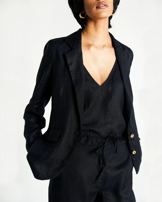The She's Everything Blazer in Black - Veneka-Sustainable-Ethical-Jackets-Reistor Drop Ship