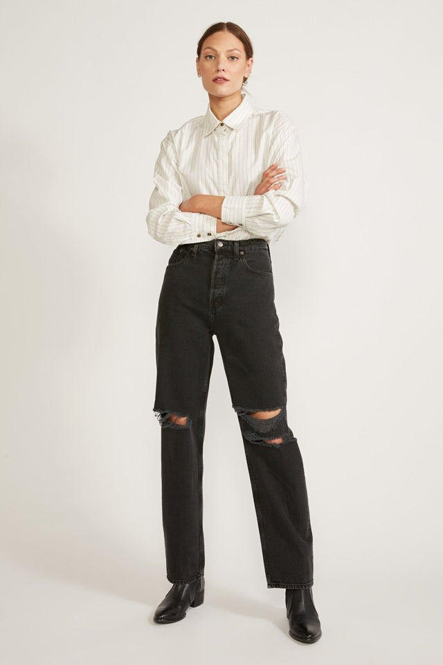 Tyler Vintage Straight in Obsidian - Veneka-Sustainable-Ethical-Bottoms-Etica Denim Drop Ship