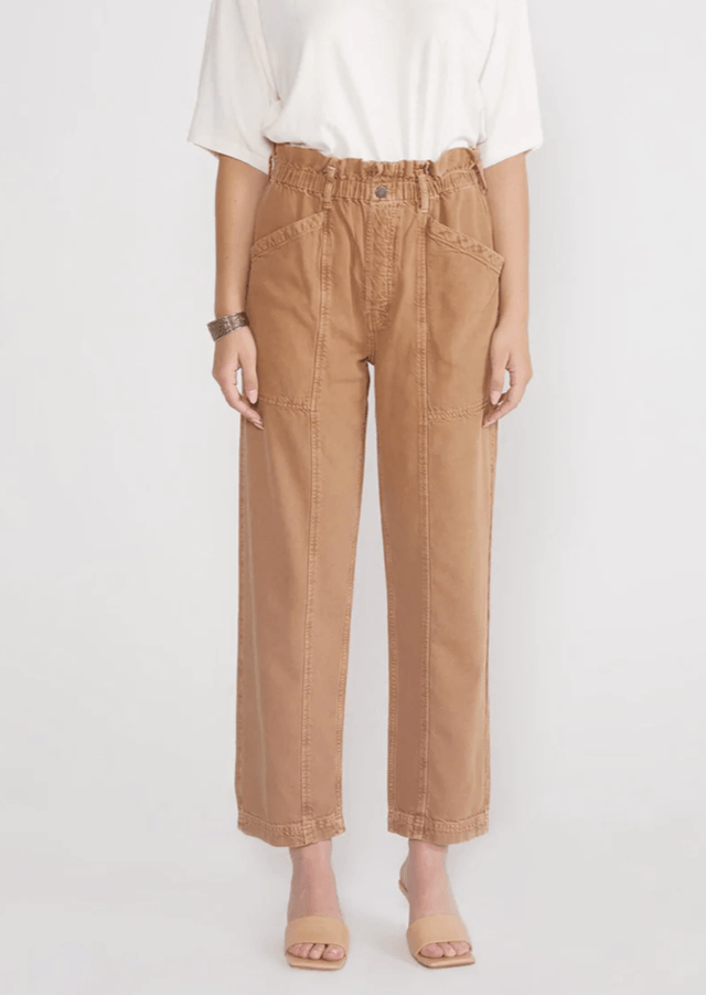 Wade Relaxed Trouser in Vintage Tawny Brown - Veneka-Sustainable-Ethical-Bottoms-Etica Denim Drop Ship
