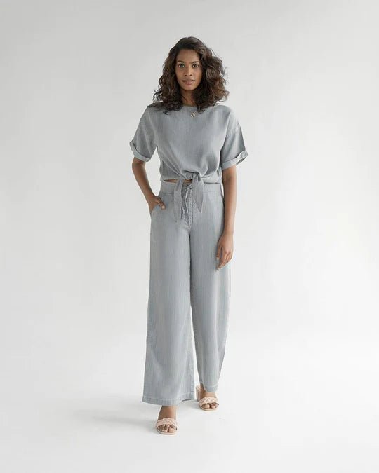 Walk In The Park Pants in Stone Grey - Veneka-Sustainable-Ethical-Bottoms-Reistor Drop Ship