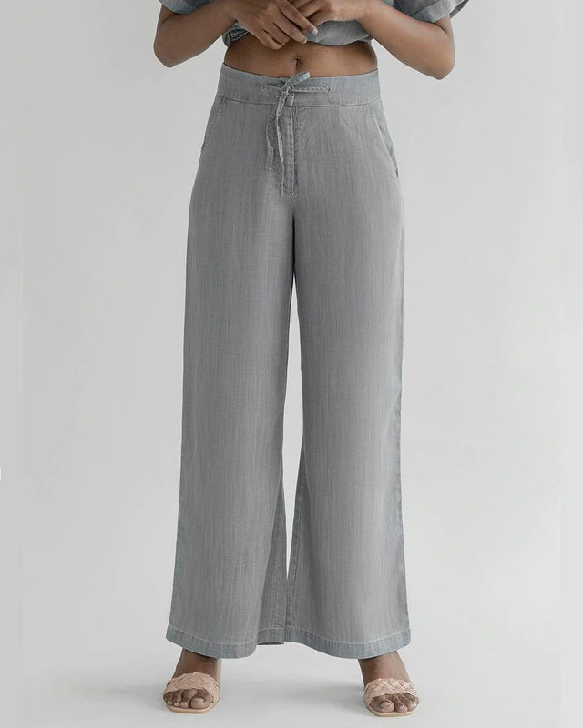Walk In The Park Pants in Stone Grey - Veneka-Sustainable-Ethical-Bottoms-Reistor Drop Ship