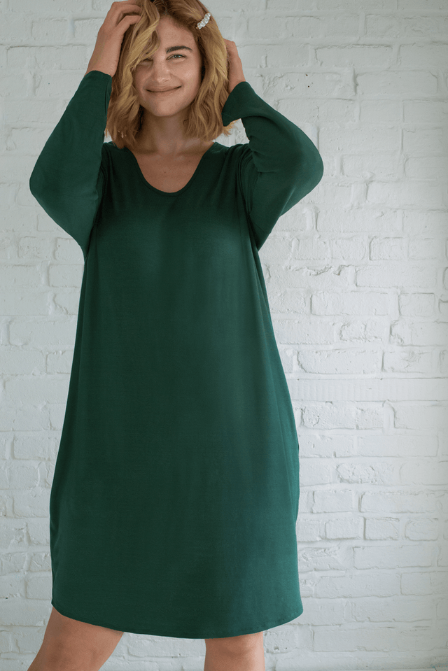 Willow Dress 2.0 in Jungle - Veneka-Sustainable-Ethical-Dresses-Hours Drop Ship
