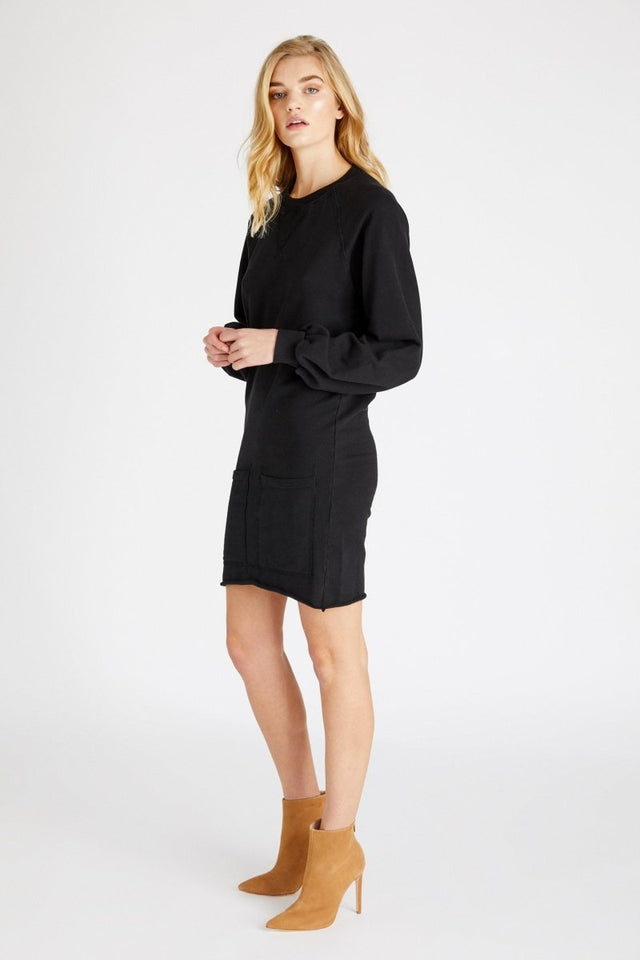 Winona Dress in Black - Veneka-Sustainable-Ethical-Dresses-Etica Denim Drop Ship